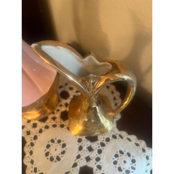 Pair of Vintage Savoy China Weeping 24k Gold Handled Vase - Picture 7 of 9